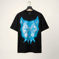 Camila Cabello C,XOXO black tee, blue airbrush dog front print
