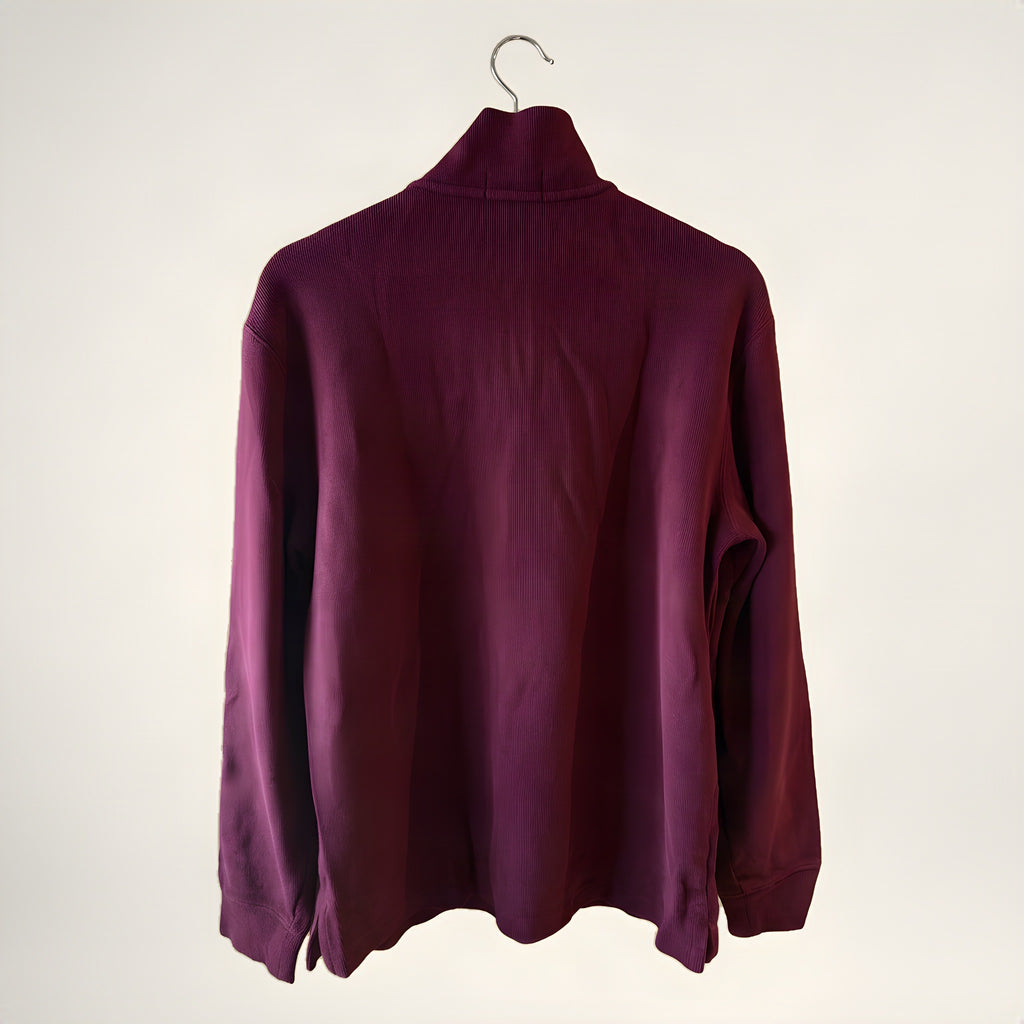 Polo Ralph Lauren burgundy quarter-zip pullover, back