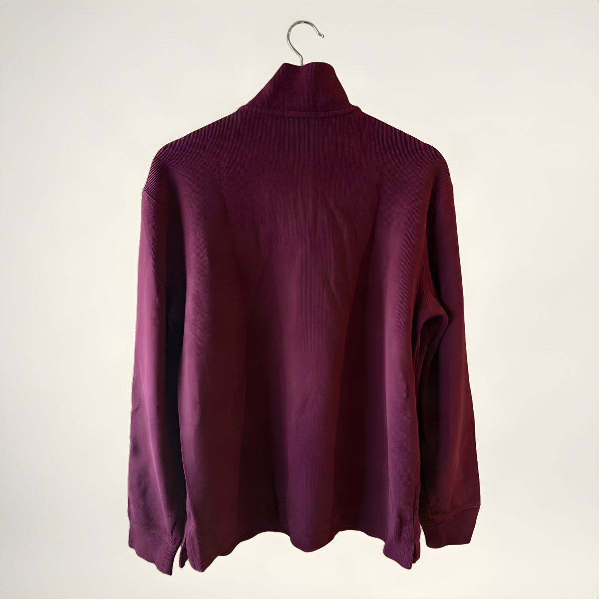 Polo Ralph Lauren burgundy quarter-zip pullover, back
