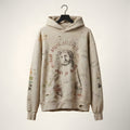 Saint Michael Judgement hoodie, front Jesus print