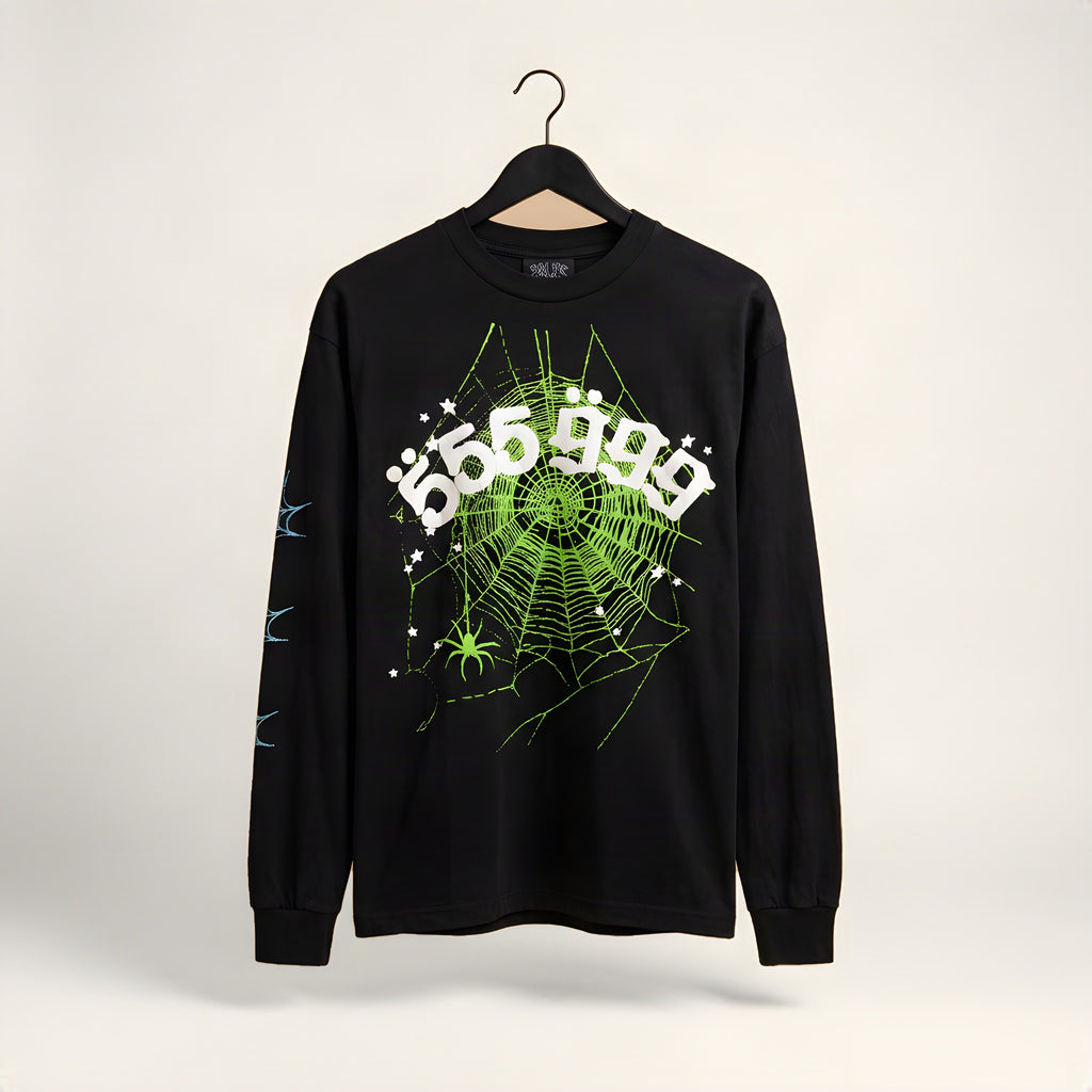 Sp5der x Juice WRLD 555999 long sleeve, front web print