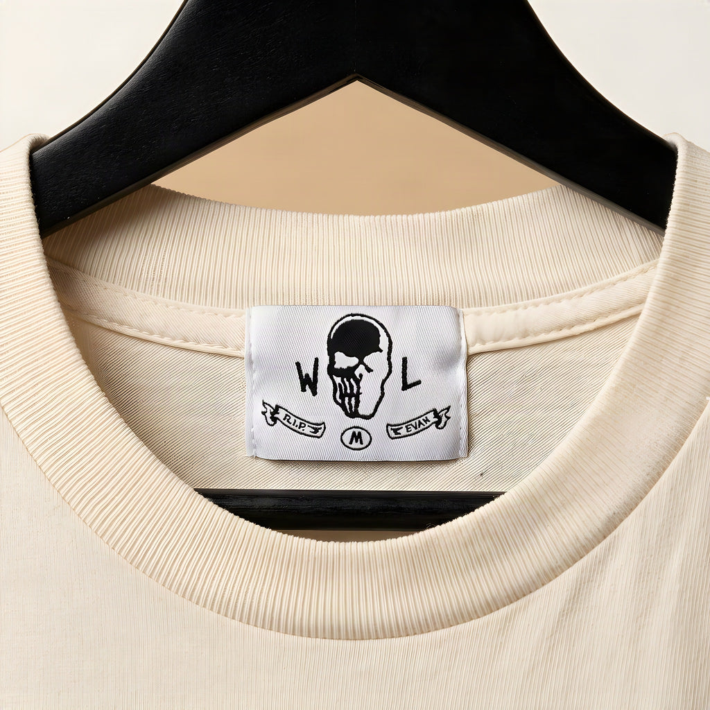 Warren Lotas WL skull neck label, size M